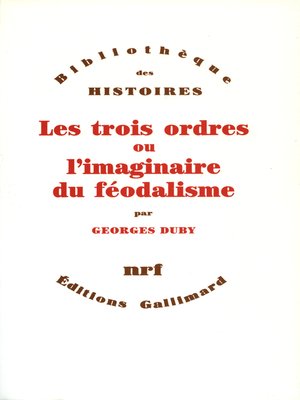 cover image of Les Trois ordres ou l'imaginaire du féodalisme